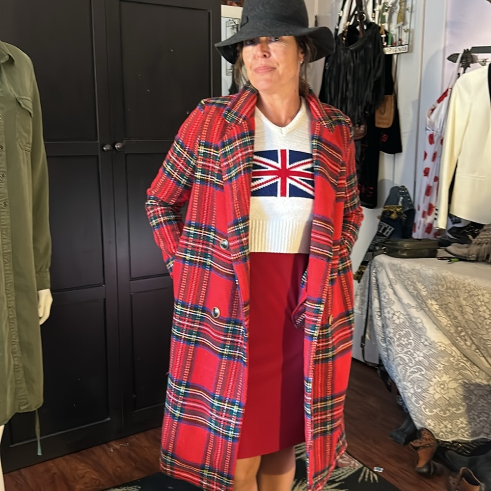 long plaid coat